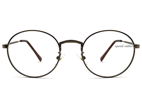 METAL ROUND BOSTON SUNGLASS BRONZE × CLEAR/ раунд Boston bronze рама бесцветные линзы круглый модные очки без линз Vintage retro Classic 
