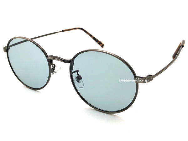 METAL ROUND BOSTON SUNGLASS GUNMETAL × LIGHT SMOKE/メタルラウンドボストンガンメタスモークレンズ丸型シックドライブ紫外線対策眼鏡