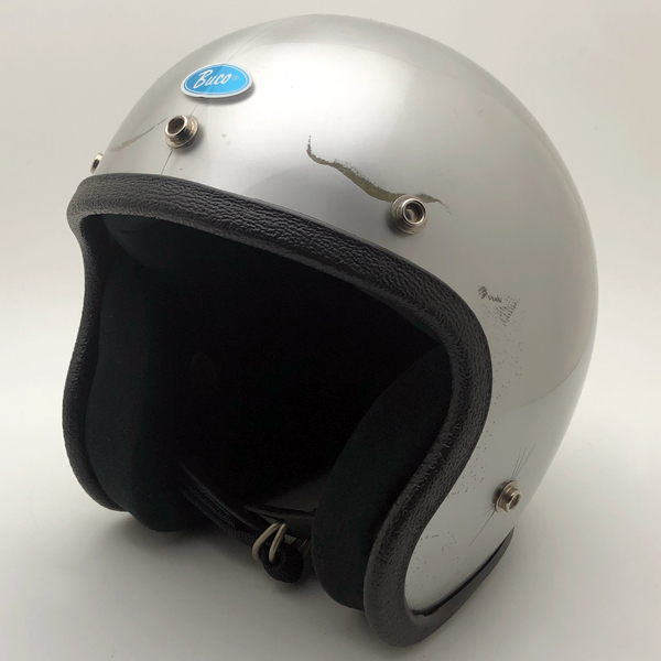 送料無料 Dead Stock 新品 箱付 BUCO ENDURO SILVER METALLIC 56cm/nosスモールブコエンデューロ銀シルバービンテージヘルメット70sシェル
