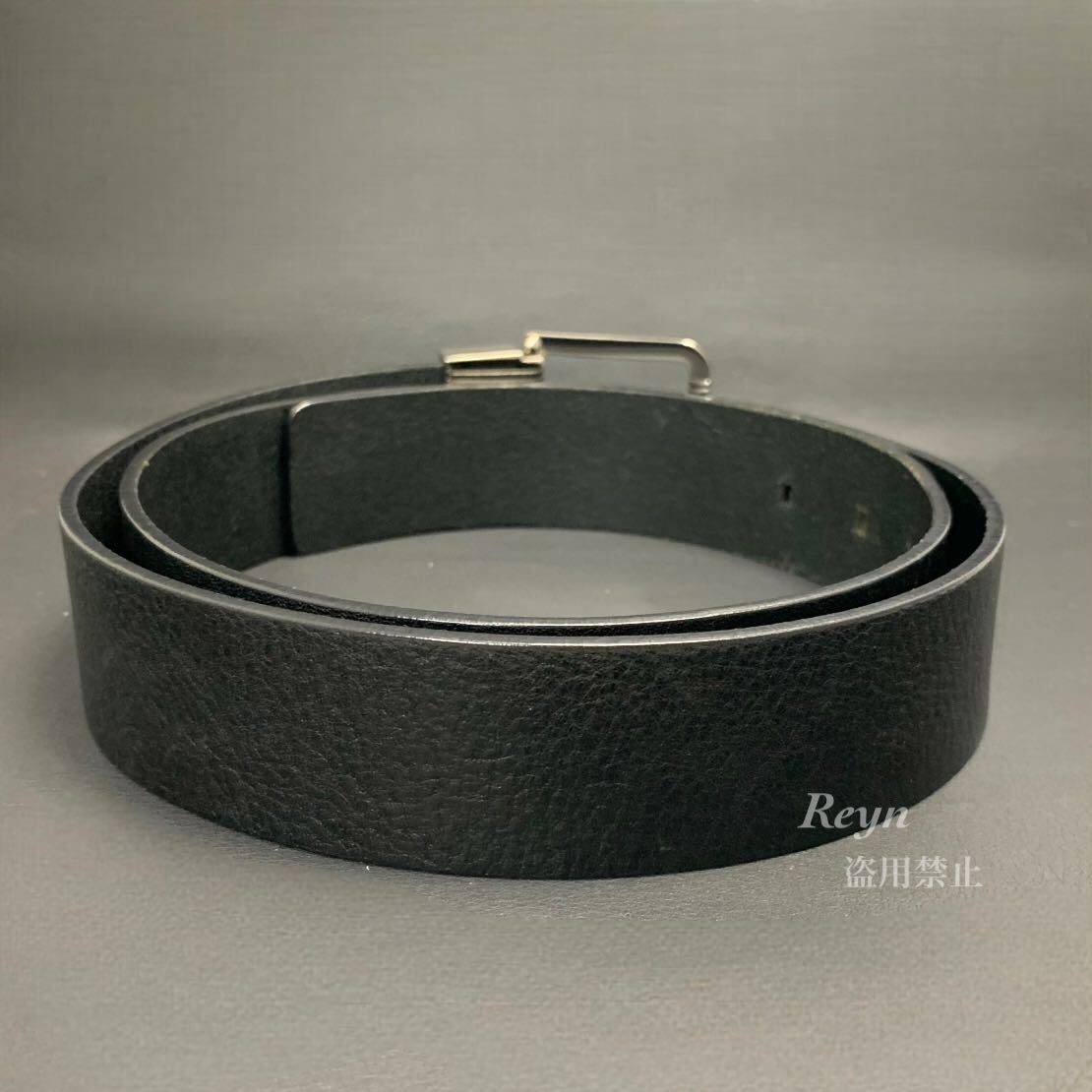 USED] GUCCI グッチ レザー ブラック グッチシマ シンプル