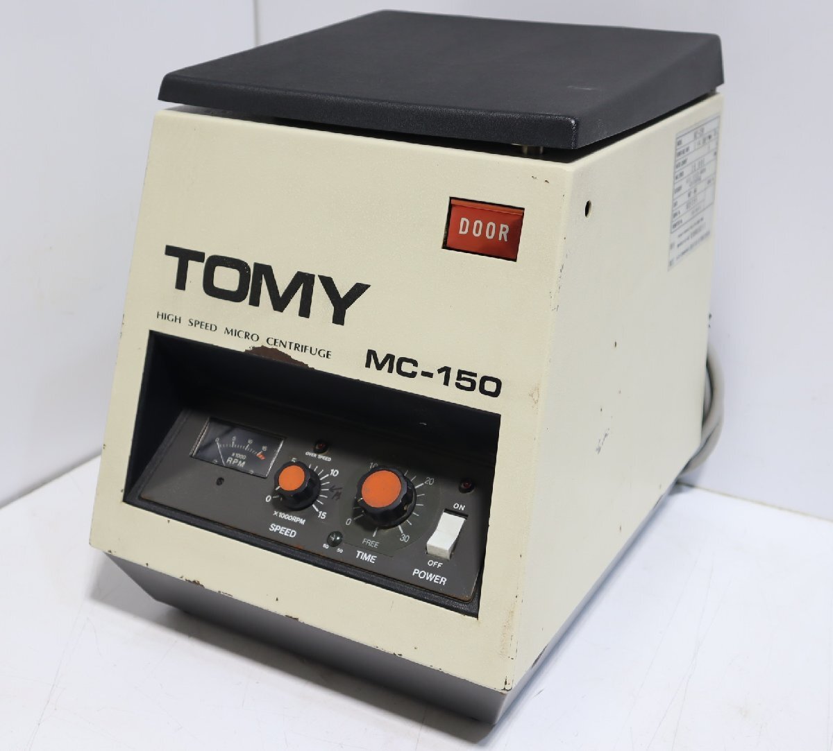 140☆TOMY トミー精工 高速遠心機 HIGH SPEED MICRO CENTRIFUGE MC-150★3O-706