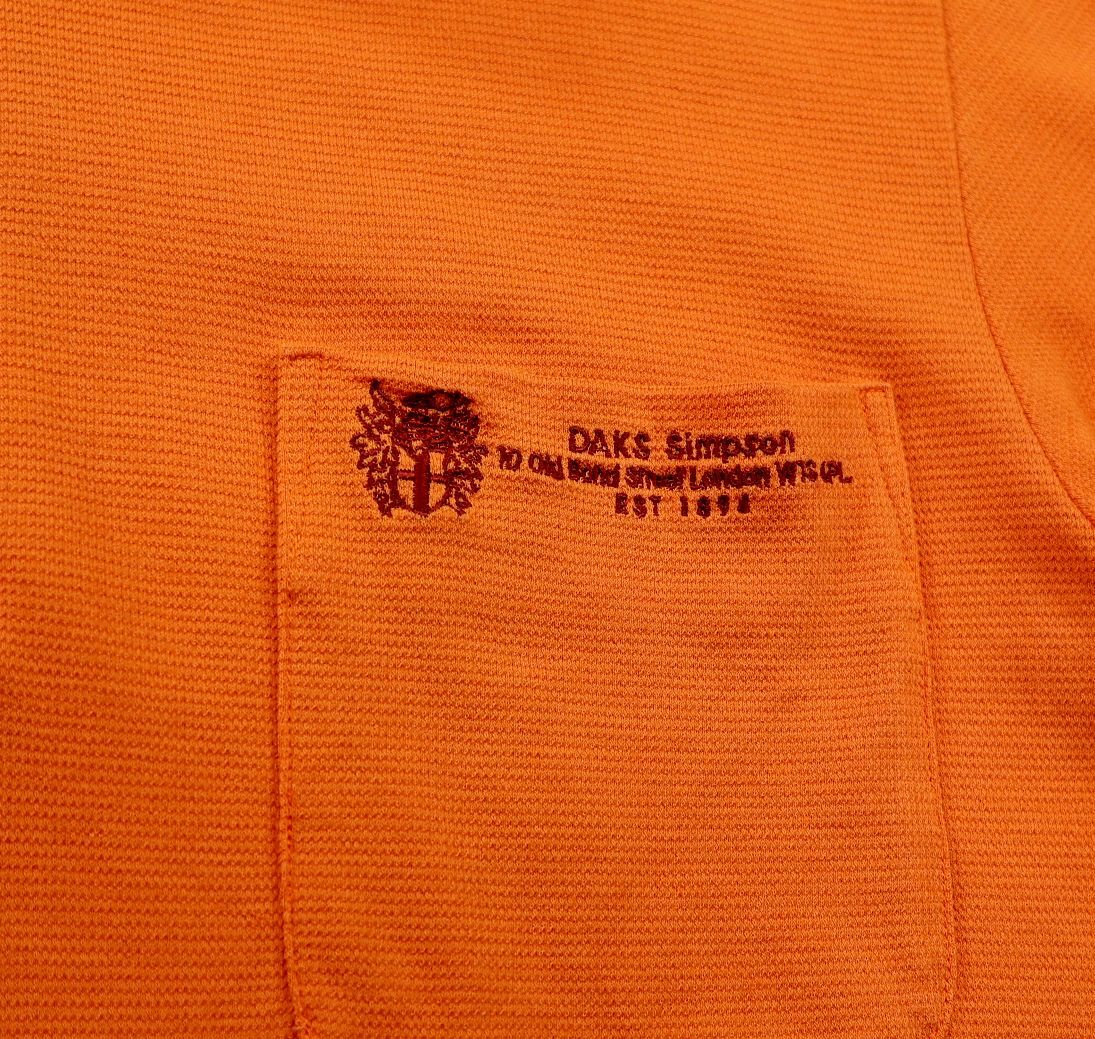 美品★DAKS GOLF ダックス・ゴルフ　チェック使い 半袖ポロシャツ/オンワード樫山/Mサイズ_画像7