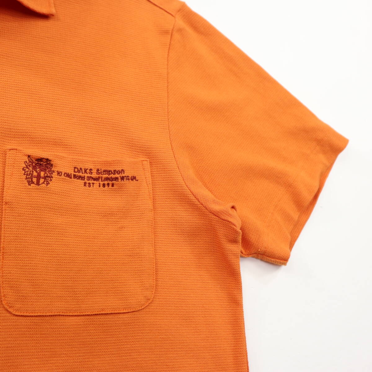 美品★DAKS GOLF ダックス・ゴルフ　チェック使い 半袖ポロシャツ/オンワード樫山/Mサイズ_画像3