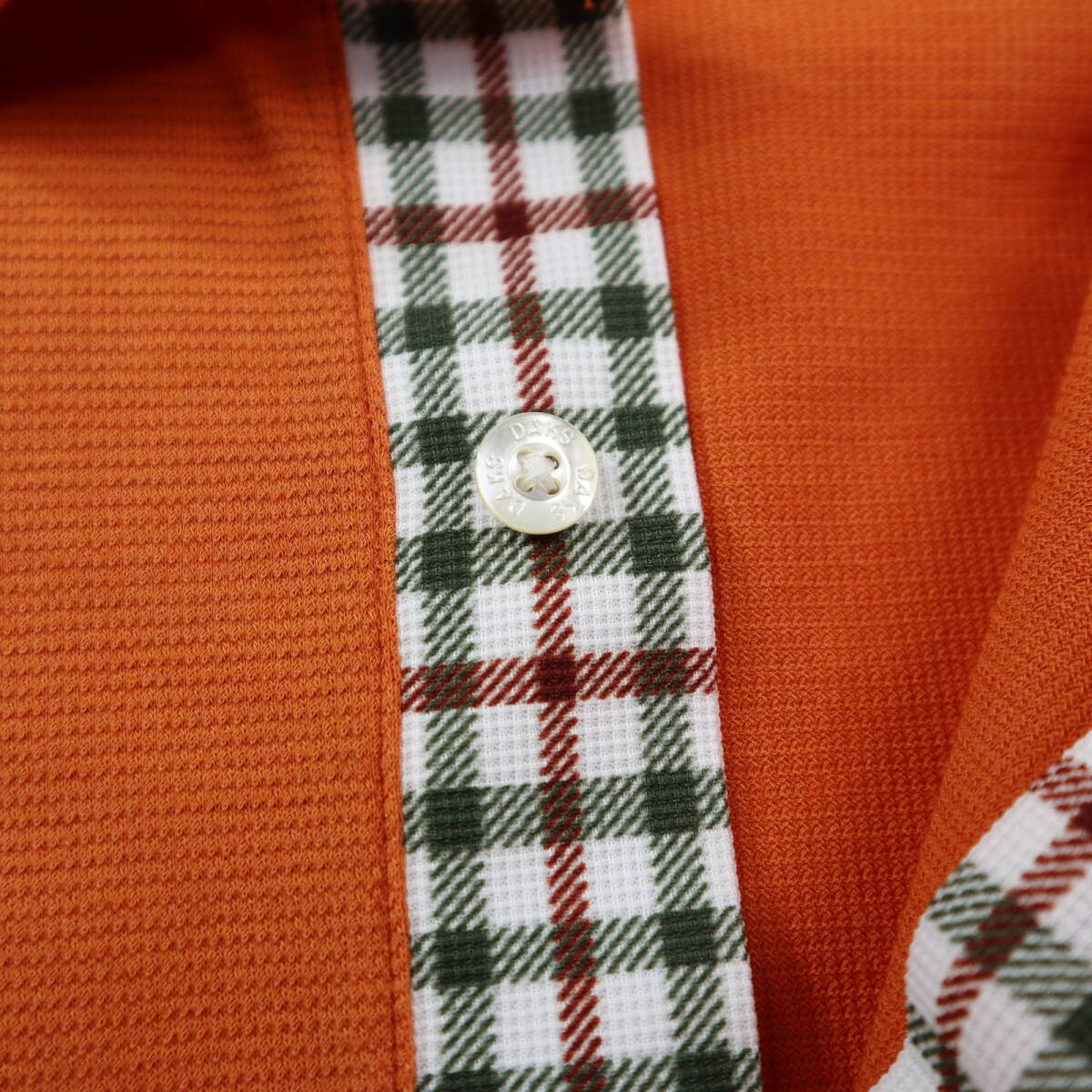 美品★DAKS GOLF ダックス・ゴルフ　チェック使い 半袖ポロシャツ/オンワード樫山/Mサイズ_画像6