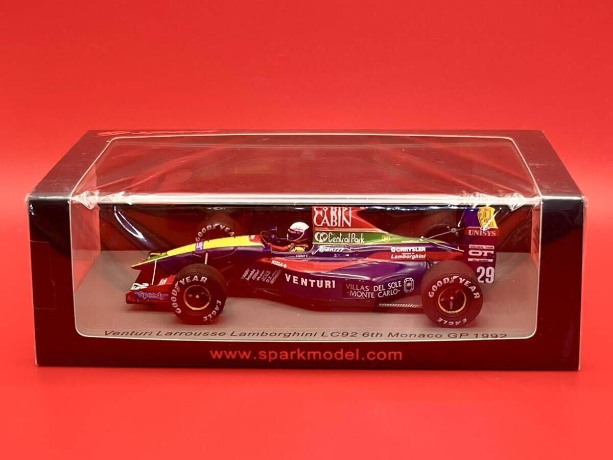 スパーク 1/43 Spark 1/43 Venturi Larrousse LC92 #29 6th Monaco GP 1992 Bertrand Gachot S696
