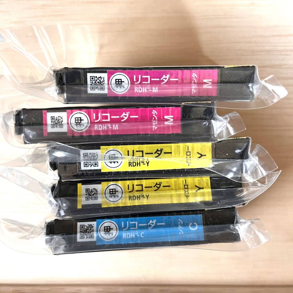 送料込 ★期限不明 エプソン EPSON 純正インクカートリッジ リコーダー 3色 5個セット