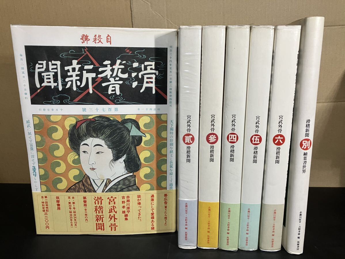 『 宮武外骨・滑稽新聞　別冊付　全7冊揃　復刻版 』　赤瀬川源平・吉野孝雄　編　筑摩書房