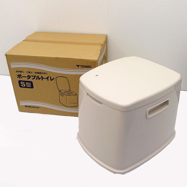 ★ 新輝合成株式会社 介護 TONBO ポータブルトイレ S型 ベージュ 1601(0220480641)
