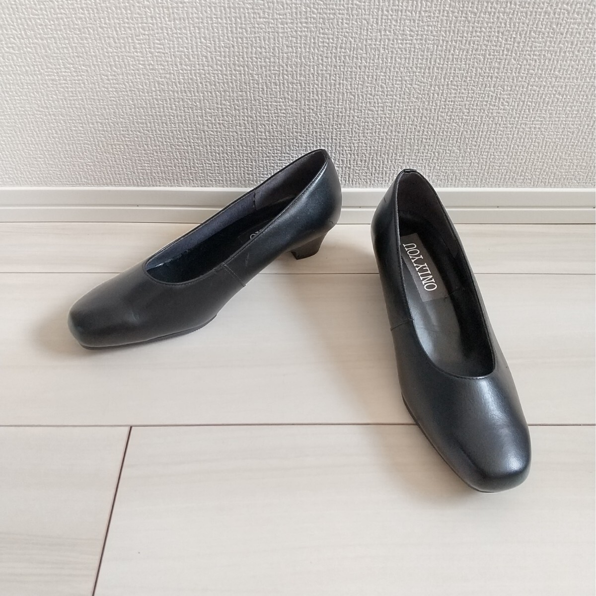 （640）ONLY YOU ブラック パンプス（23.5cm）