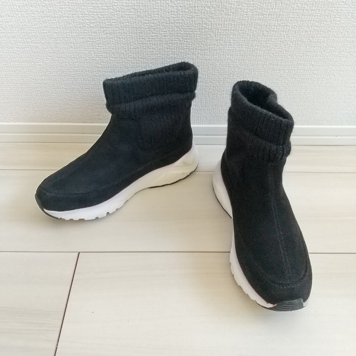 ◎(670)MICHEL KLEIN ブラック ショートブーツ(23.0cm)_画像1