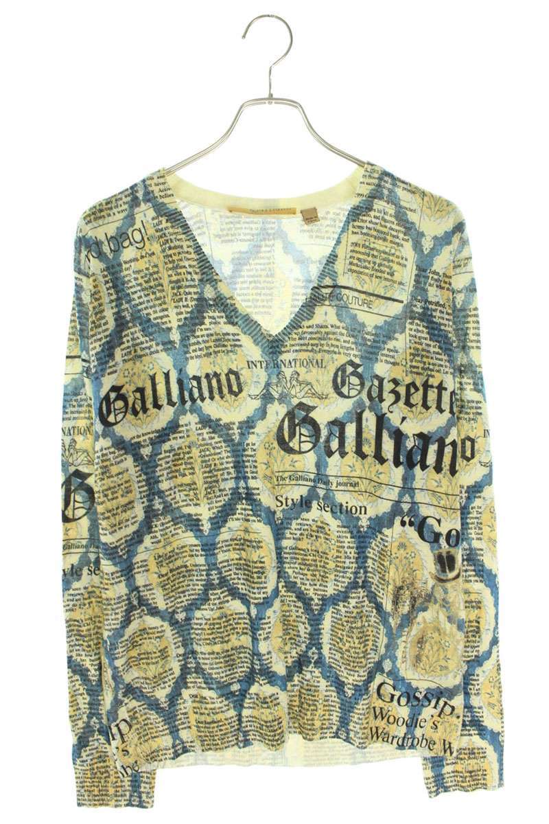 JOHN GALLIANO ジョンガリアーノ Vネック カシミヤ 薄手ニット Yahoo!オークション - ジョンガリアーノ ニット AUV600C サイズ