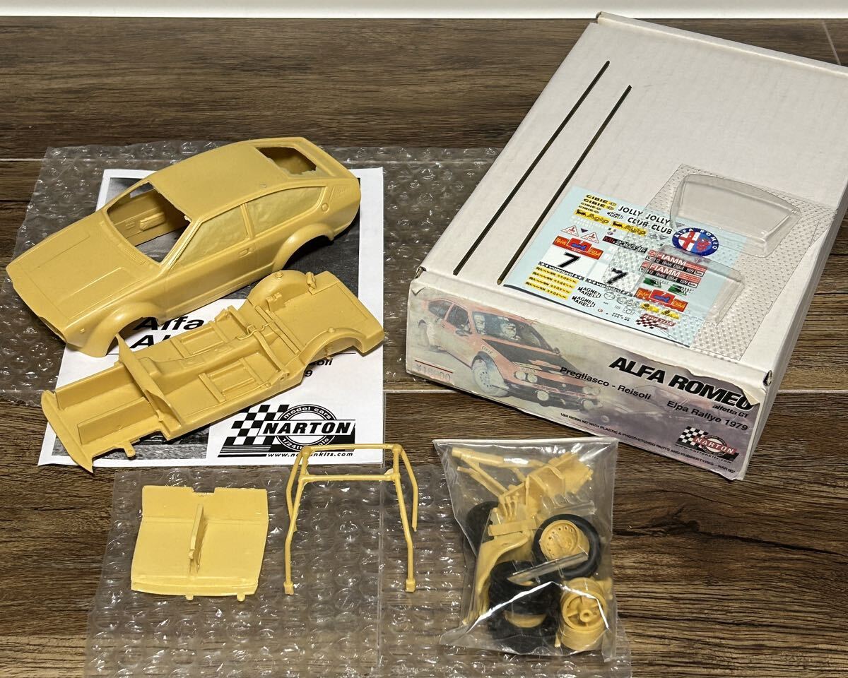 未組立 NARTON 1/24 ALFA ROMEO Maurizio Pregliasco Vito Reisoli 3rd overall Elpa Rallye '79 アルファロメオ レジンキット