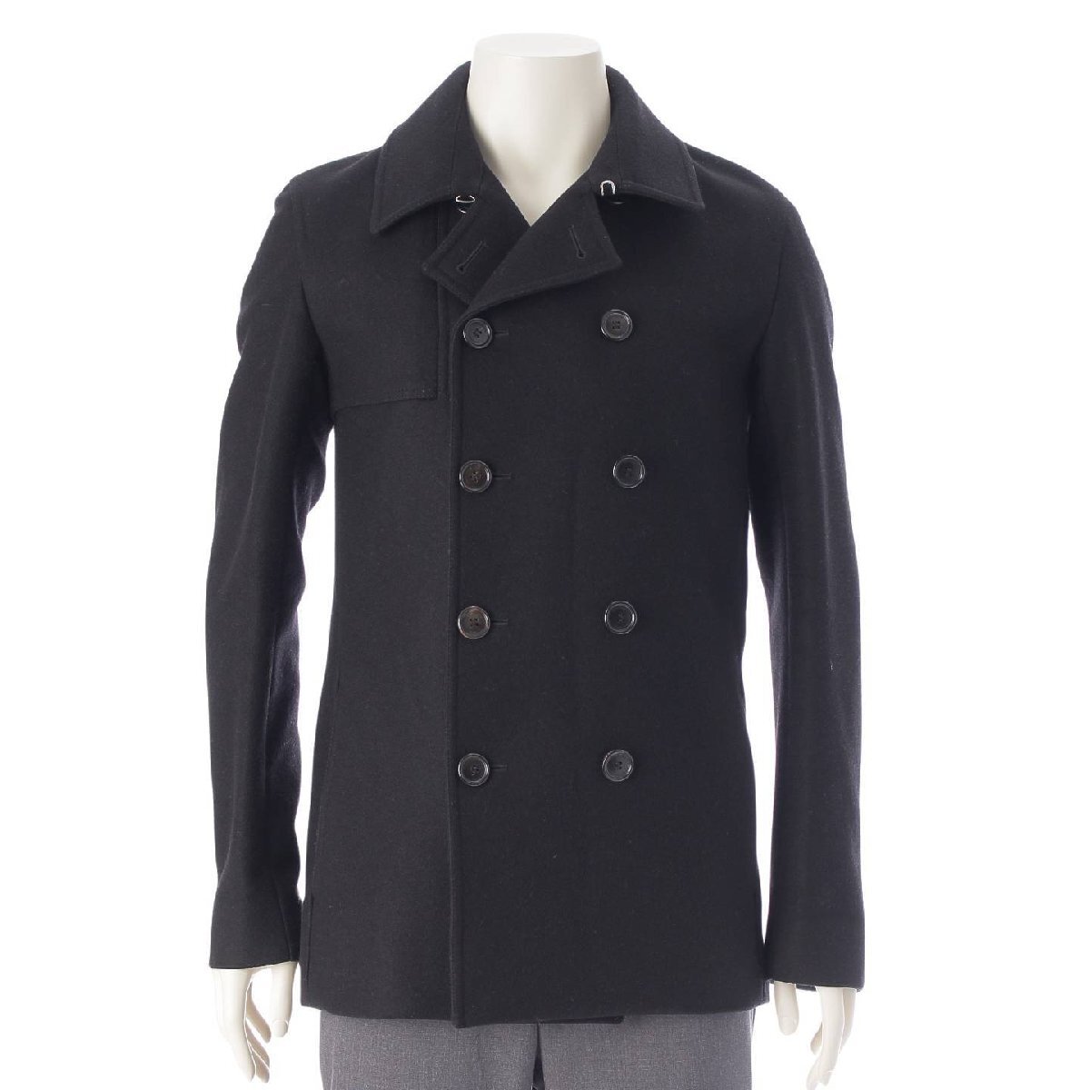 【ディオール】DIOR　メンズ 11AW ウール メルトン Pコート133C407A0315 ブラック 44 【中古】【正規(guī)品保証】214198