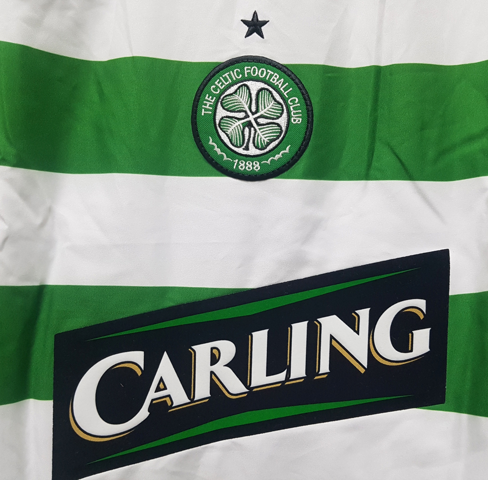 06-07セルティック Celtic(H)＃25 中村俊輔 NAKAMURA 選手用長袖 nike正規(guī) Dwango Cup XL