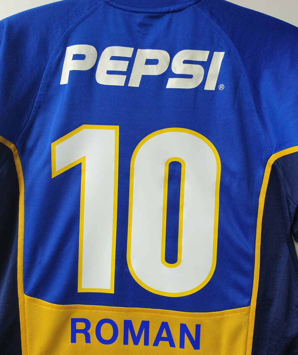 02ボカ?ジュニアーズ BOCA Juniors(H)#10 フアン?ロマン?リケルメ RIQUELME 半袖 nike正規(guī) リーグ仕様 XL