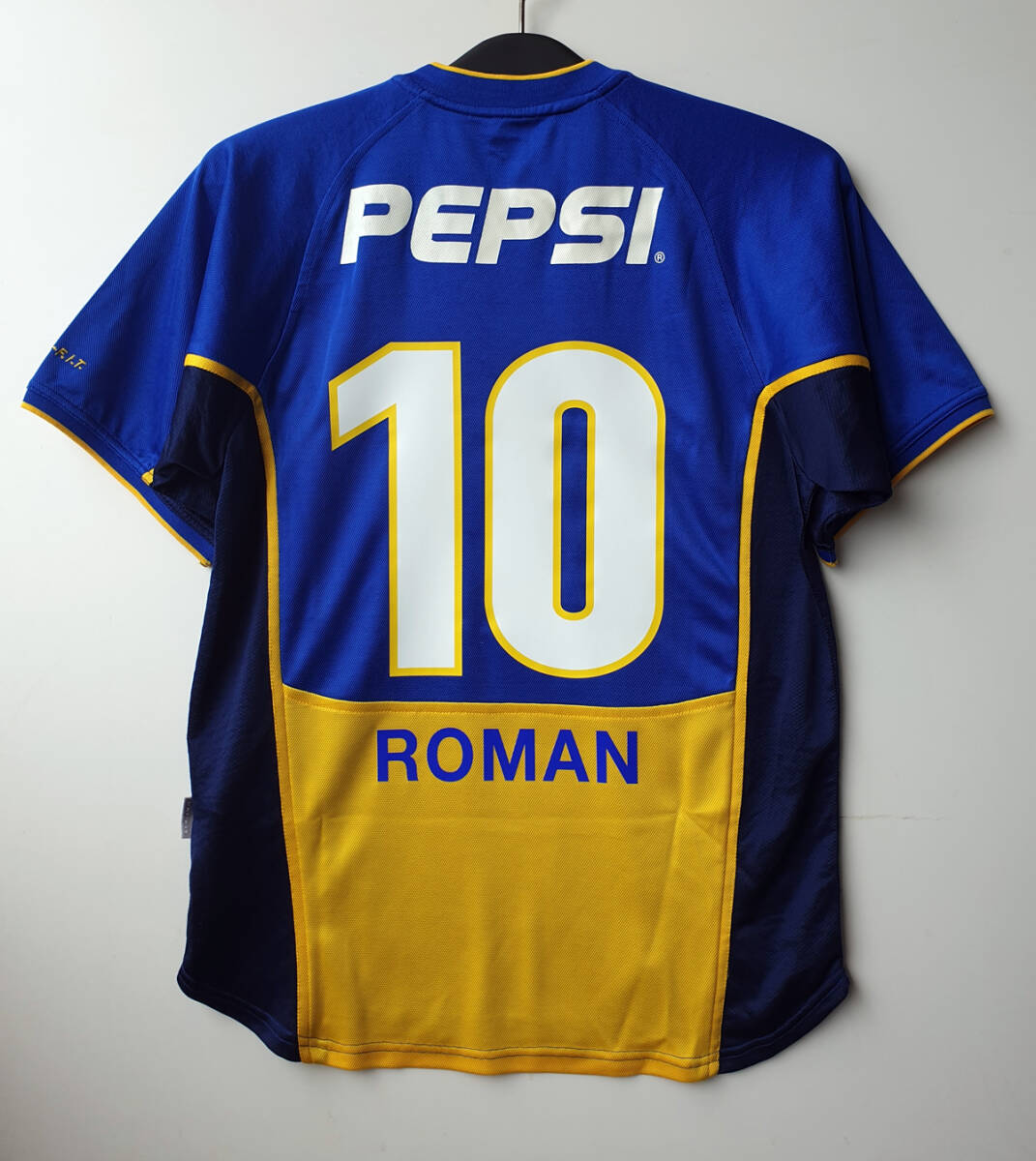 02ボカ?ジュニアーズ BOCA Juniors(H)#10 フアン?ロマン?リケルメ RIQUELME 半袖 nike正規(guī) リーグ仕様 XL