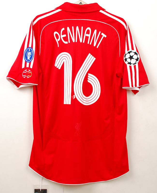 06-07 リバプール Liverpool LFC(H)＃16 ジャーメイン?ペナント PENNANT 半袖 2007 UEFA CL決勝戦仕様 L