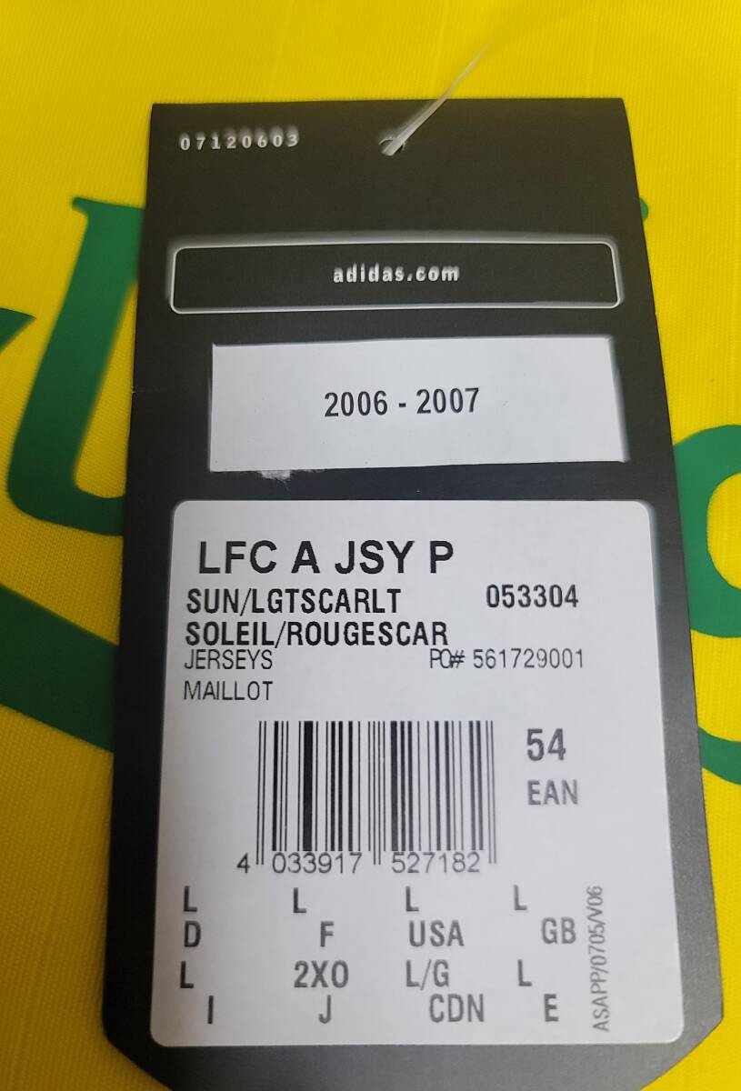 06-07 リバプール Liverpool FC(A)＃8 ジェラード GERRARD 半袖 UEFA CL仕様 L or XL