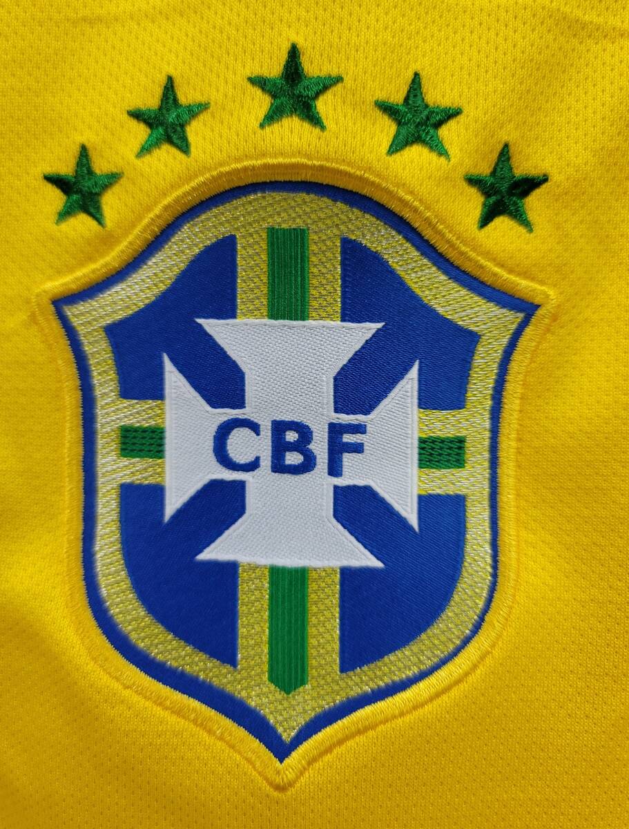 14W杯 ブラジル CBF Brazil(H)#10 ネイマル Neymar 選手用半袖 nike正規(guī) 2014 WorldCup S