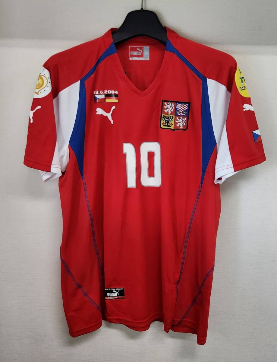 ユーロ04 チェコ Czech(H)#10 トマーシュ?ロシツキー Rosicky 半袖 正規(guī)PUMA Euro 2004仕様 XL