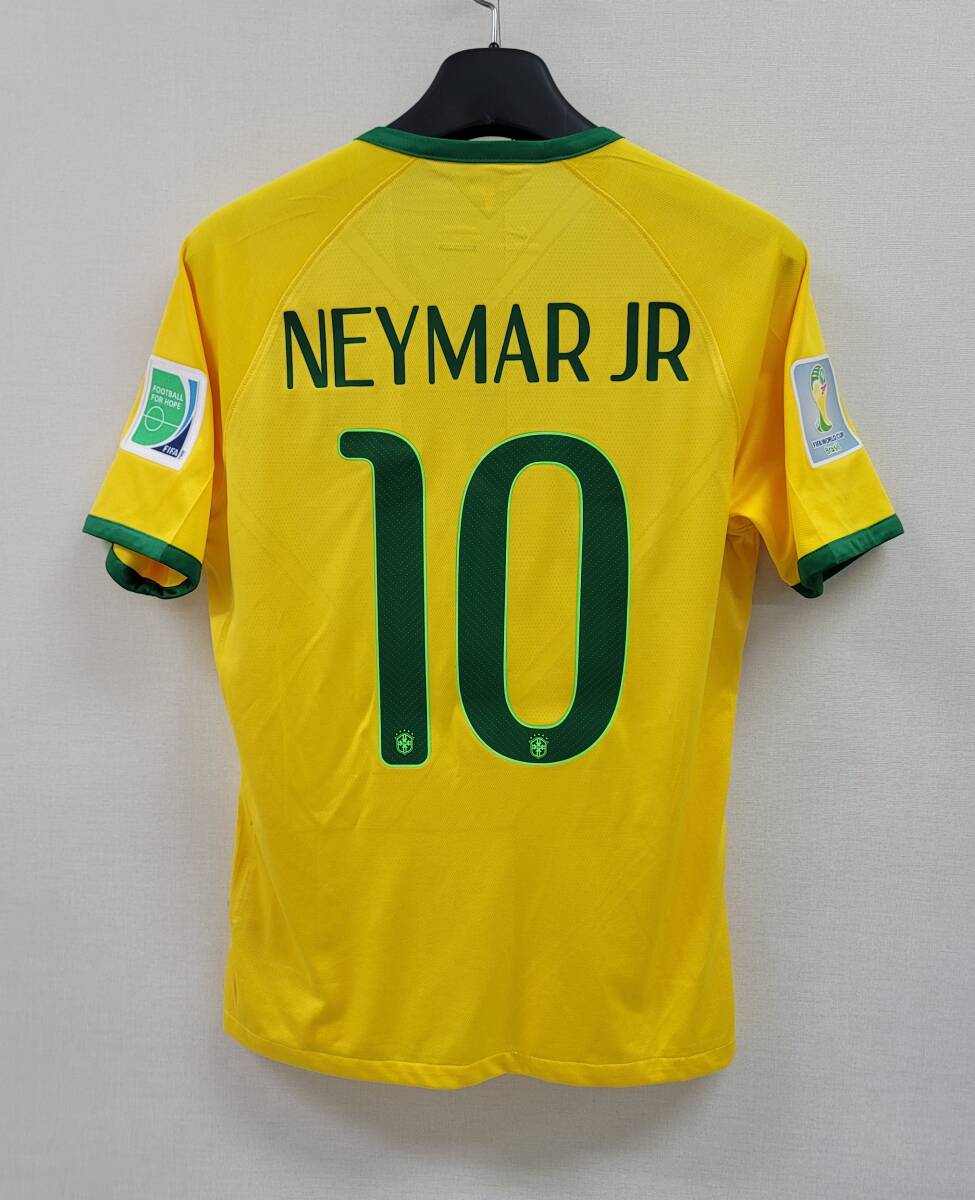 14W杯 ブラジル CBF Brazil(H)#10 ネイマル Neymar 選手用半袖 nike正規(guī) 2014 WorldCup S