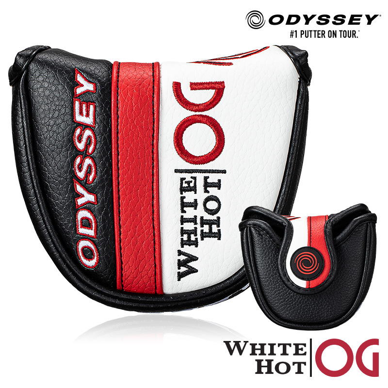 (日本正規品)オデッセイ WHITE HOT OG パターカバー マレット型用 ヘッドカバー ホワイトホットOG マレットパター用 5520132