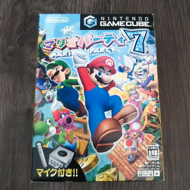 Nintendo Game Cube Mario вечеринка 7 Mike комплект Nintendo nintendo GAME CUBE soft текущее состояние доставка 