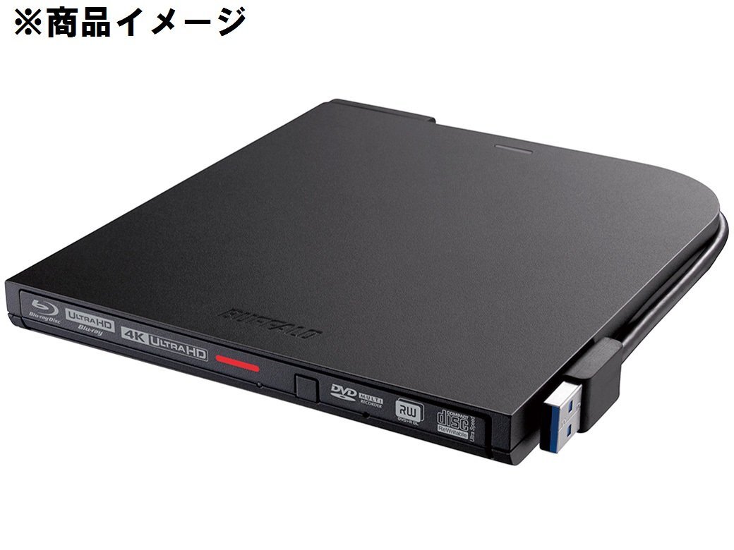 【開封済/未使用品】BUFFALO バッファロー ポータブルブルーレイドライブ BRUHD-PU3-BK ブラック 11650344 0818