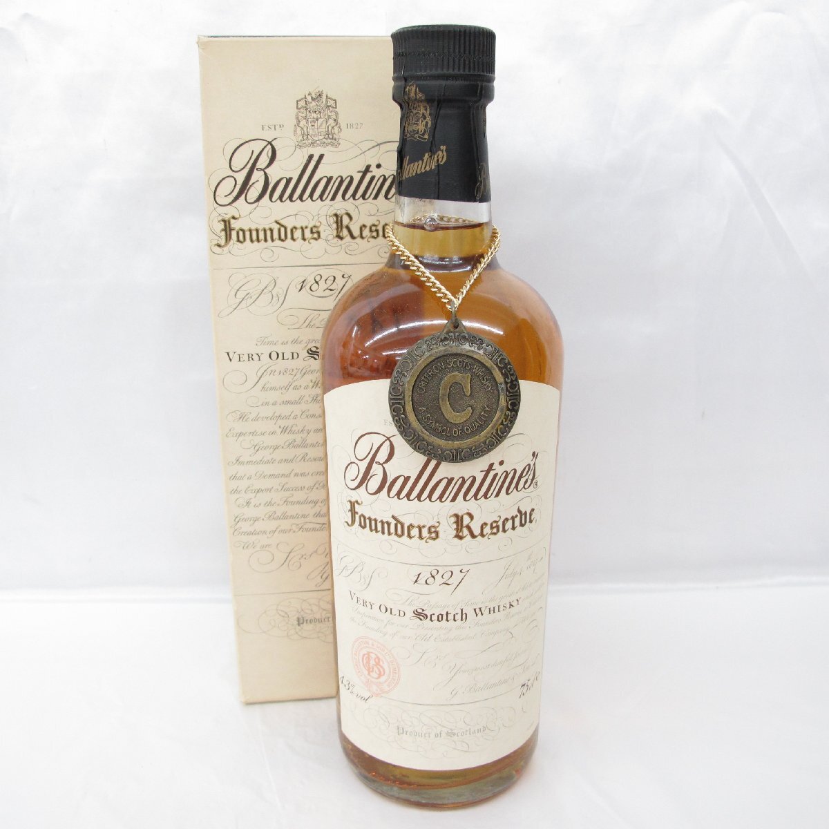 1円～【未開栓】Ballantine's バランタイン ファウンダーズリザーブ 1827 ウイスキー 750ml 43% 箱あり 11644327 0816