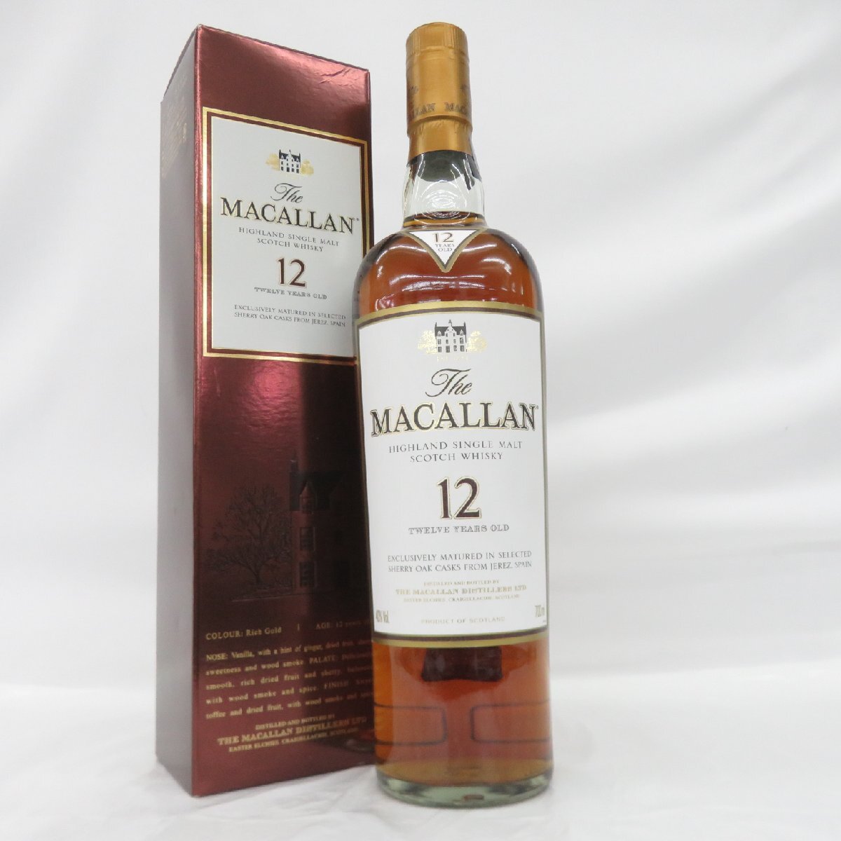 【未開栓】The MACALLAN ザ・マッカラン 12年 シェリーオーク 旧ボトル ウイスキー 700ml 40% 箱付 11651325 0818