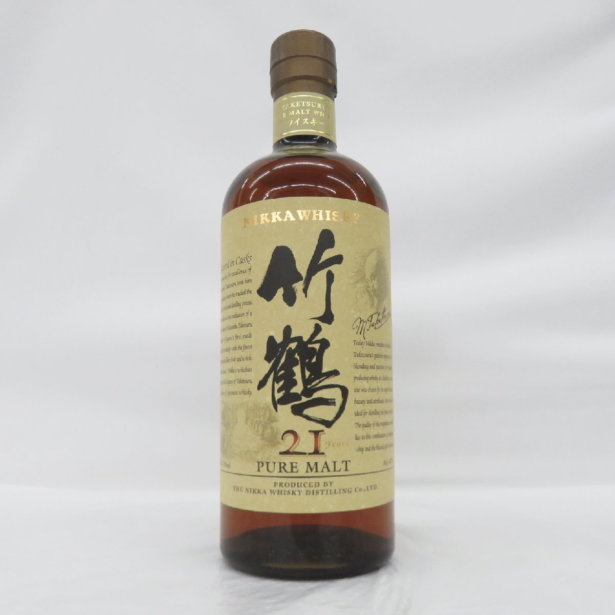 【未開栓】NIKKA ニッカ 竹鶴 21年 ピュアモルト 旧ラベル ウイスキー 700ml 43％ 903333068 0819