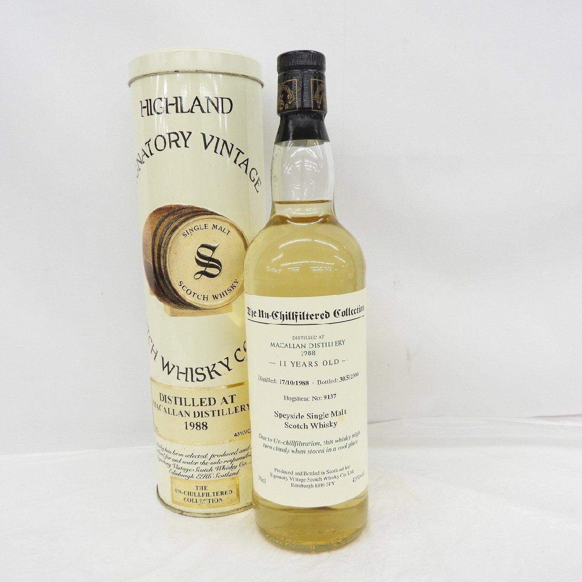 【未開栓】シグナトリーヴィンテージ マッカラン 11年 1988-2000 ホグスヘッド ウイスキー 700ml 43% 箱付 11656091 0826
