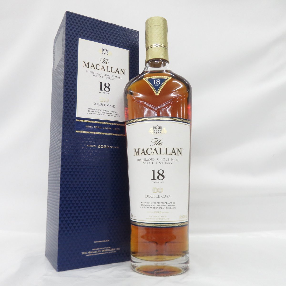 【未開栓】The MACALLAN ザ・マッカラン 18年 2022 ダブルカスク ウイスキー 700ml 43% 箱付 11656886 0828
