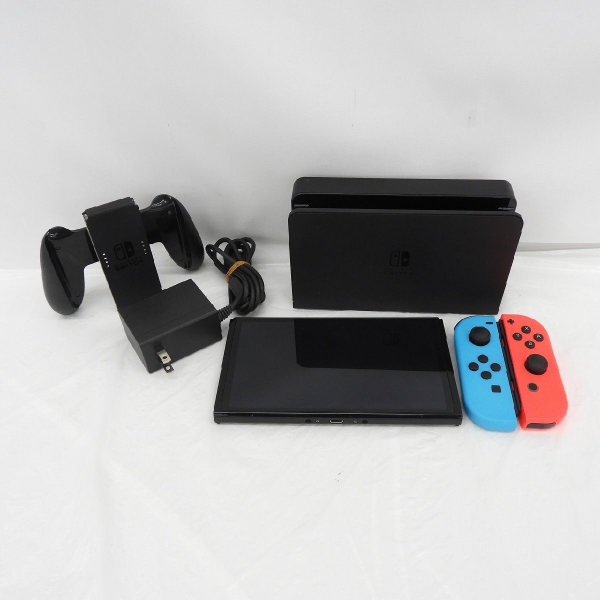 【ジャンク品】SWITCH ニンテンドースイッチ 有機EL HEG-S-KABAA ネオンブルーレッド ※電源ボタン不具合/Wi-Fi使用不可 938143607 0901