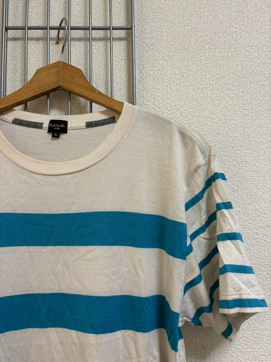 ［Paul Smith JEANS］ポールスミス　ボーダーTシャツ 半袖　L Y3436