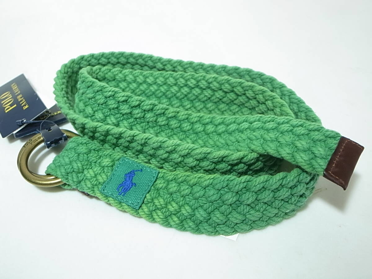 POLO RALPH LAUREN O-RING BELT 編み込み Oリング ベルト GREEN POLO RALPH LAUREN O-RING BELT 編み込み Oリング ベルト GREEN