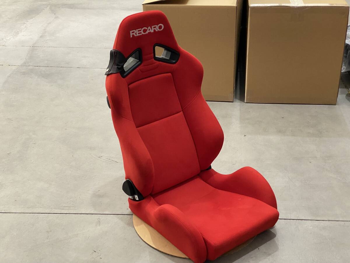 【中古品・現状渡し】 RECARO レカロ SR-7 レッド セミバケットシート (保安基準適合品 SR7 KK100 RD RED）①