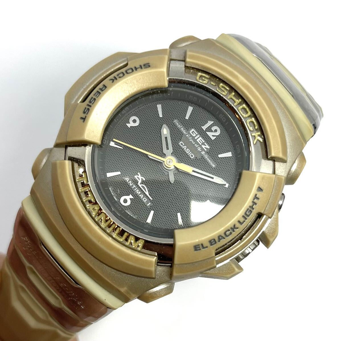 1円〜　カシオ G-SHOCK GIEZ チタン　アナログ　GS-500ME ユーズド美品