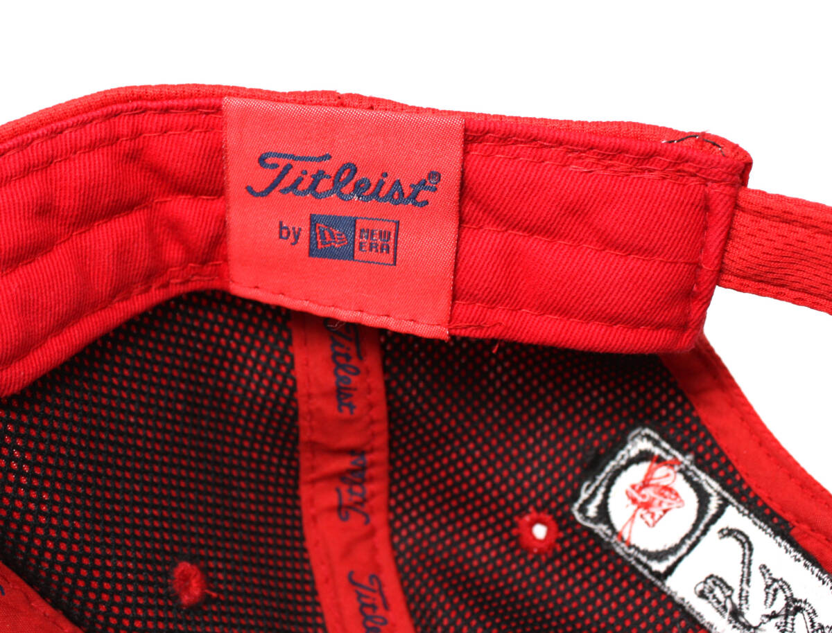Д美品 TITLEIST by NEW ERA タイトリスト ニューエラ メッシュボディ スナップバック キャップ 帽子_画像4