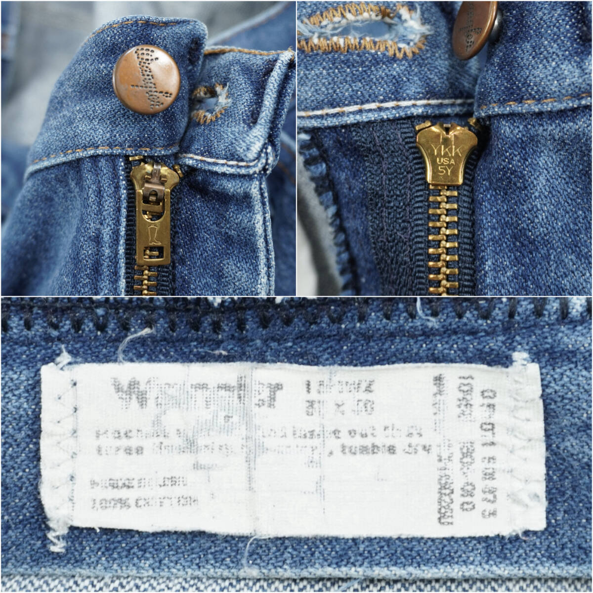 Wrangler 13MWZ INDIGO DENIM PANTS USA 1990s W33 L30 WR24019 Wrangler 13MWZ INDIGO DENIM PANTS USA 1990s W33 L30 WR24019