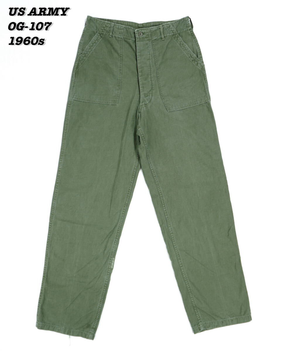 US ARMY UTILITY TROUSERS OG-107 1960s W34 L35 MIL24053 US ARMY UTILITY TROUSERS OG-107 1960s W34 L35 MIL24053