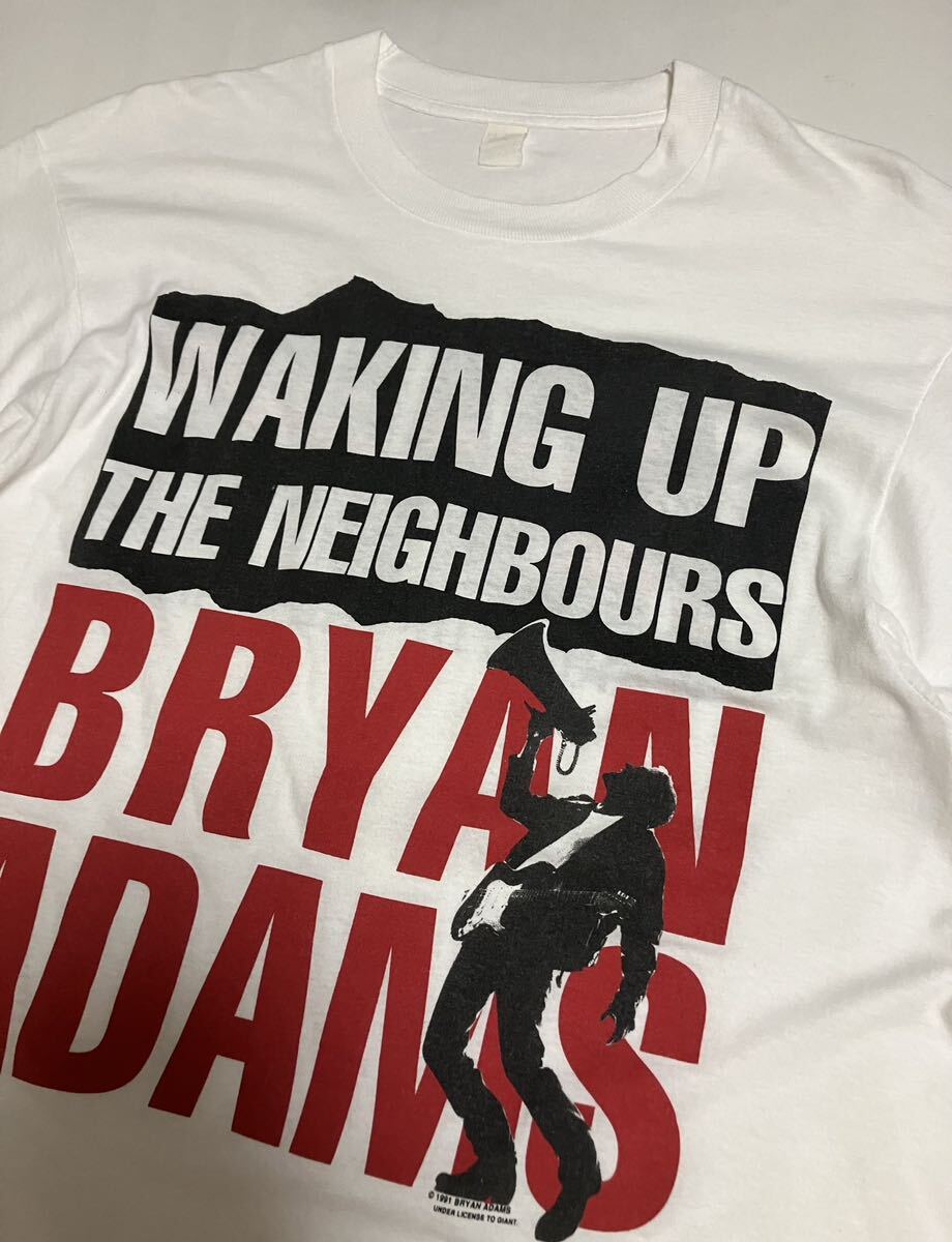 XL 90's USA製 BRYAN ADAMS 91年 ロック バンド ツアー 両面プリント Tシャツ ヴィンテージ ブライアンアダムス 90s US 90年代_画像3