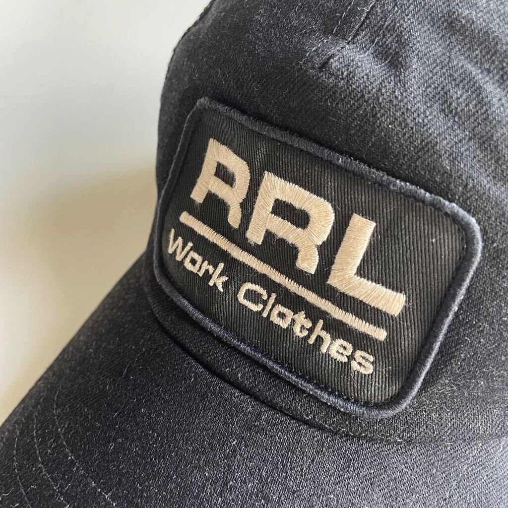 傑作】RRL “Black Trucker Cap” 黒 ブラック デニム メッシュ 傑作】RRL “Black Trucker Cap” 黒 ブラック デニム メッシュ