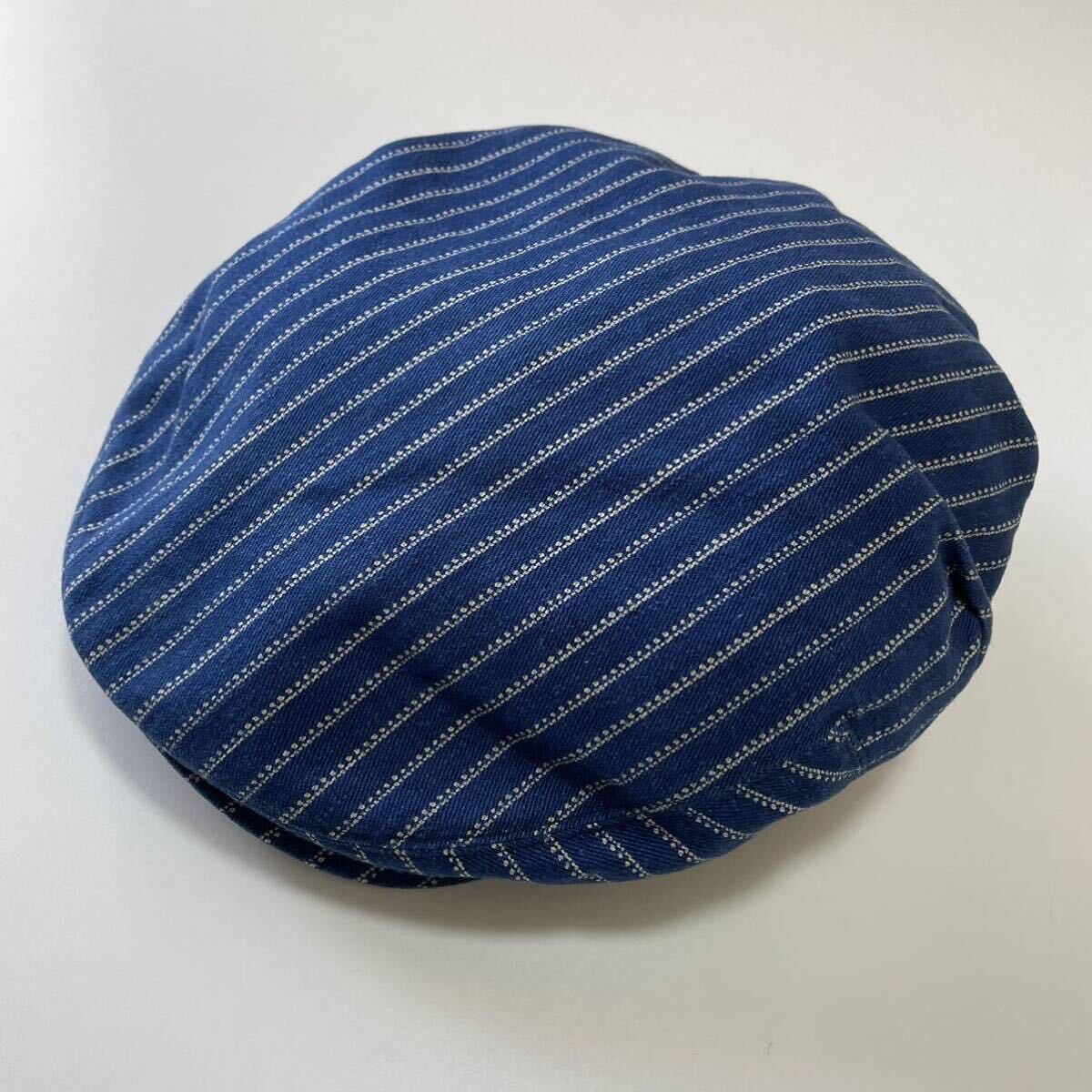 傑作】RRL “Pleated Driving Cap” L インディゴ ウォバッシュ 傑作】RRL “Pleated Driving Cap” L インディゴ ウォバッシュ