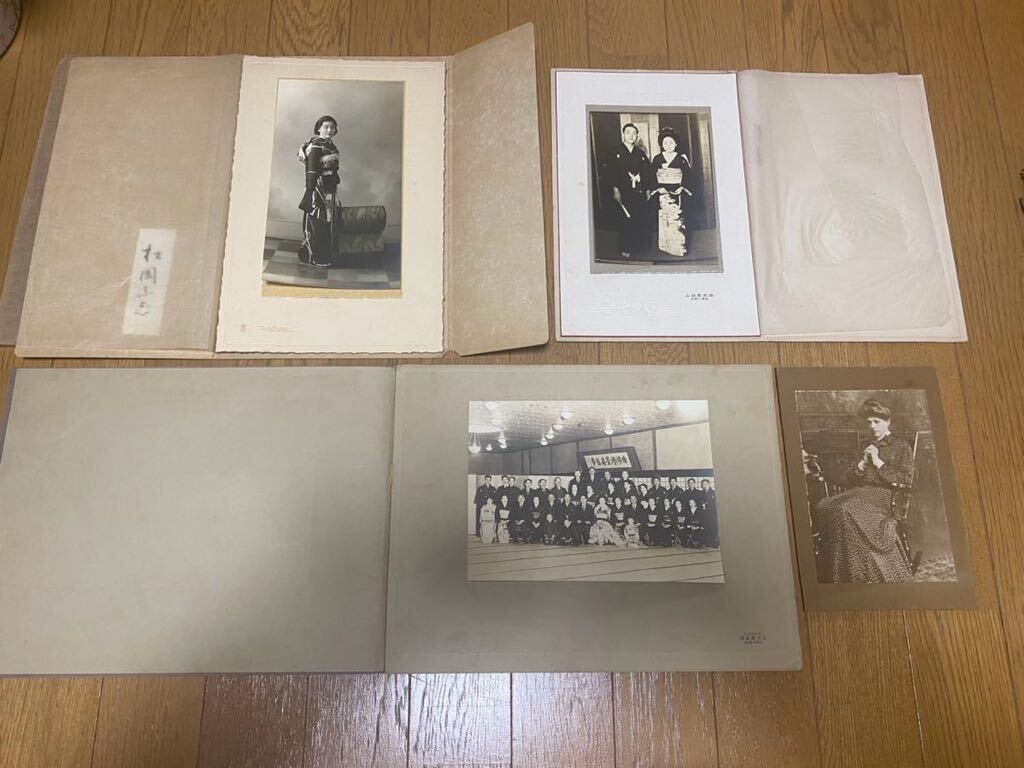 古写真 古い写真 写真 集合写真 家族写真 記念写真 大判 年代物 時代物 80サイズ発送 No.19_画像1