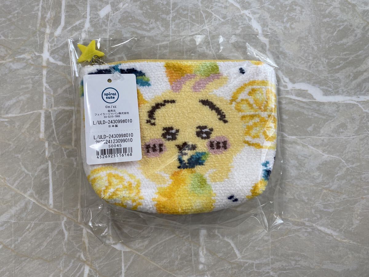 【新品・未開封】フェイラー ちいかわ うさぎ レモンドット ポーチ 小 未開封】60 240826/FEILER ちいかわ うさぎ レモンドット ポーチ 小