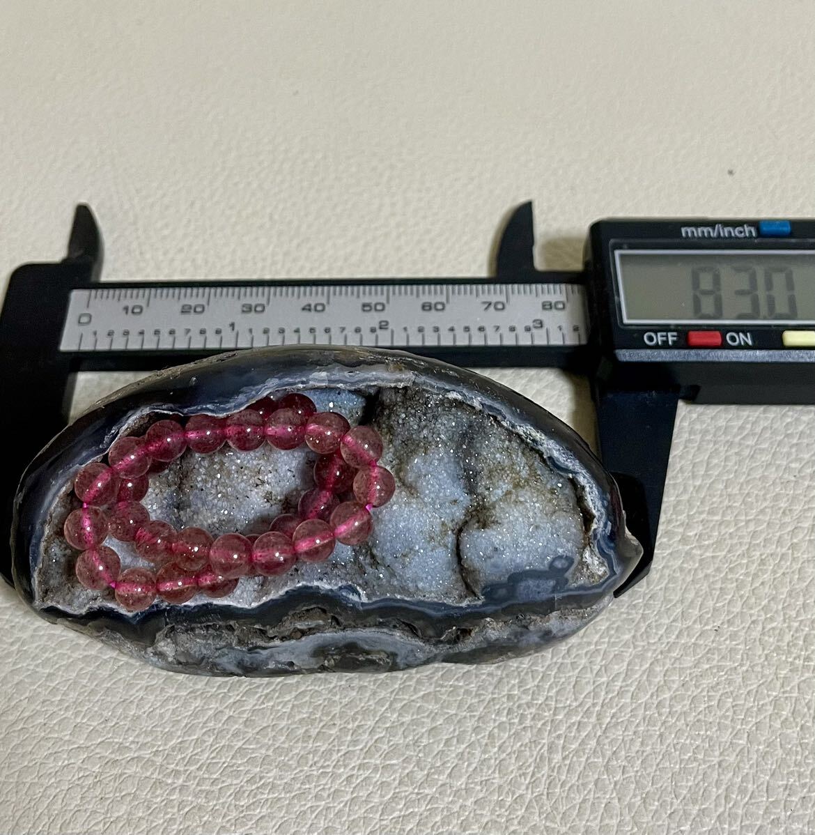 トレジャーアゲート 瑪瑙ジオード パワーストーン 魚卵模様 金運UP ラッキー 風水晶 魔除 お守 クリスタル 水晶 キラキラ 置物インテリア_画像7