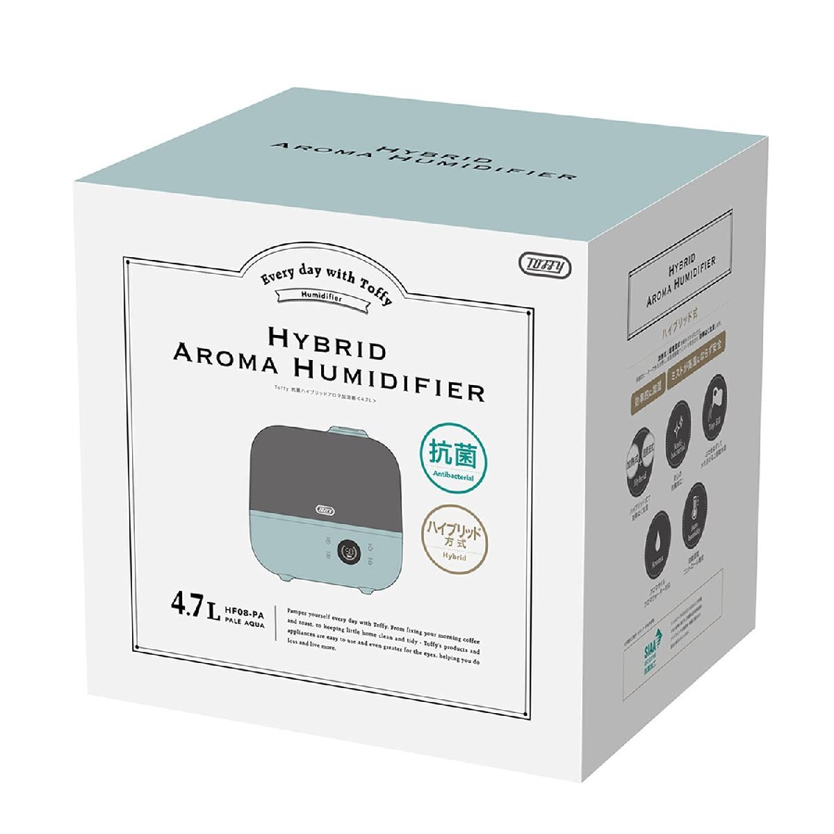 [Toffy/tofi-] антибактериальный hybrid aroma увлажнитель <4.7L> HF08 ( бледный aqua ) верхняя часть водоснабжение тип длина час увлажнение 
