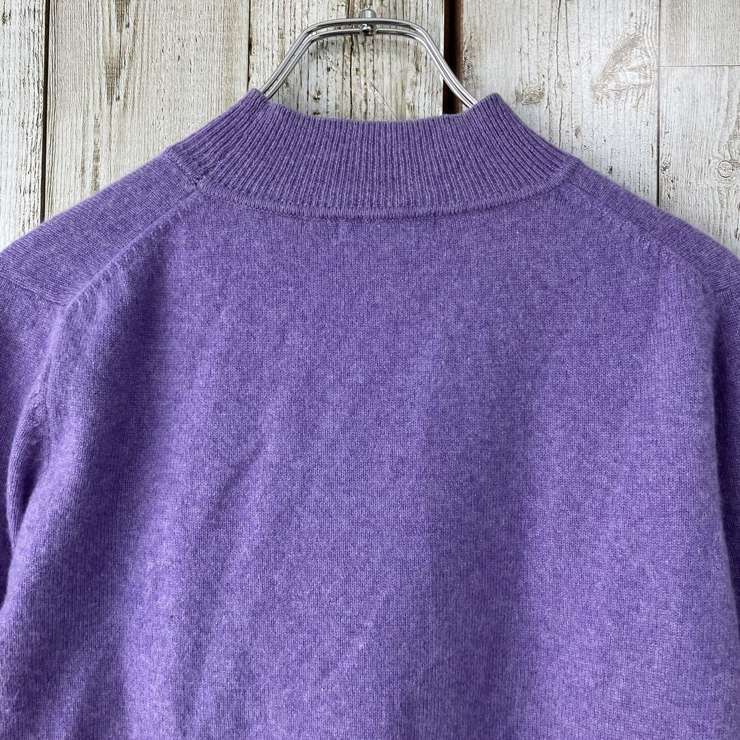 カシミヤ100% SOAGE ソアージュ ニット セーター パープル M~L カシミヤ100% SOAGE ソアージュ ニット セーター パープル M~L