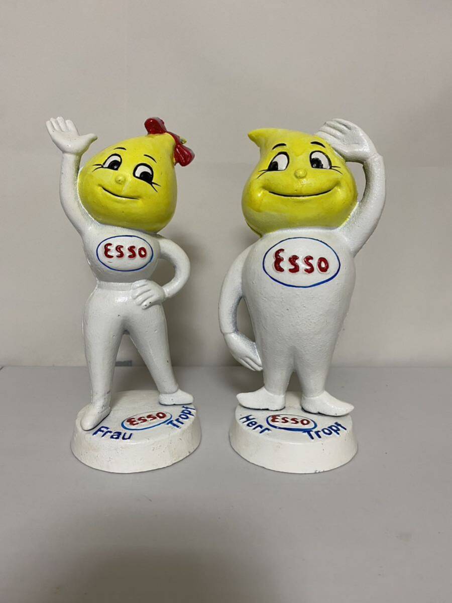 ★ESSO エッソボーイ & エッソガール 貯金箱 鋳物製 フィギュア★ ESSO エッソボーイ & エッソガール 鋳物製 貯金箱 アンティーク